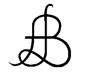 Logo de la marque de montre de luxe A.L.B avec le fond blanc